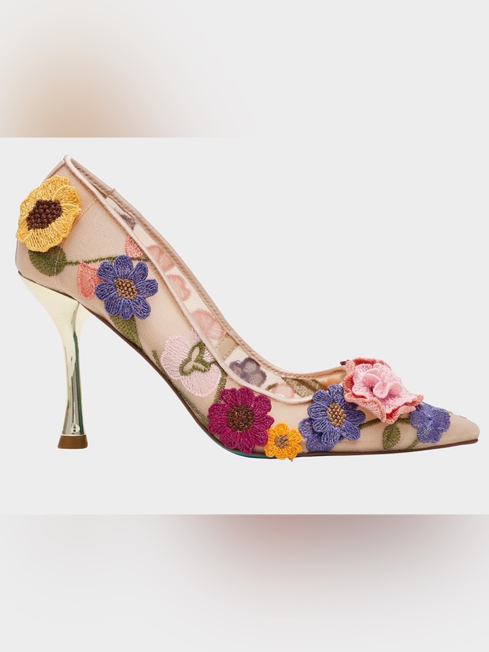 Betsey Johnson “Aimey” Nude Floral Pump - Size 5 - NWT - Picture 3 of 10